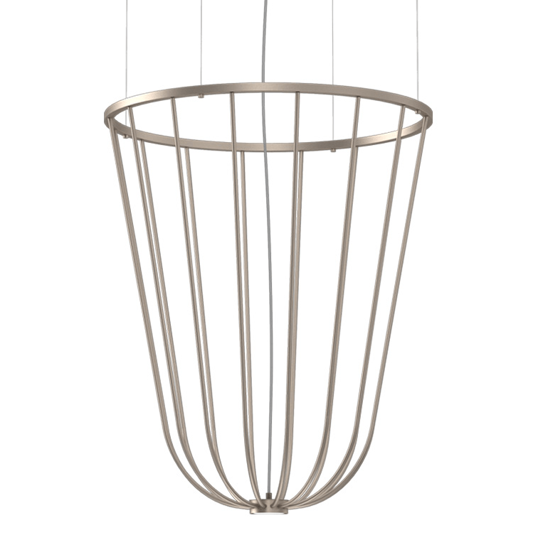 Platynowa lampa wisząca No. Moon A Z w odcieniu beżu, idealna do antresoli