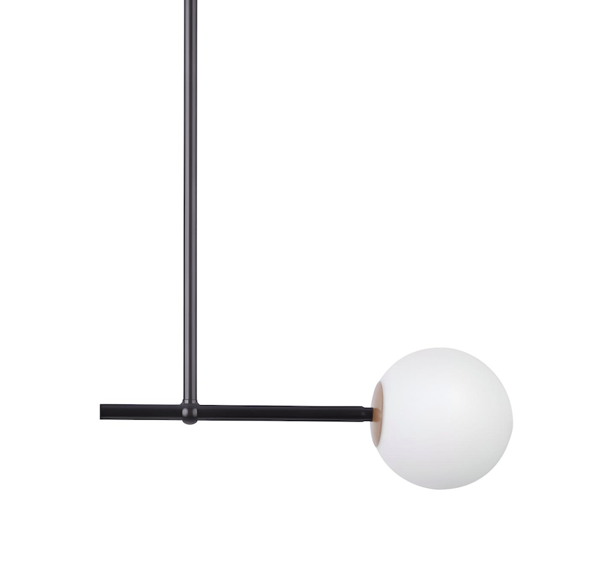 Podwójna lampa sufitowa Glowspire 2 z szklanymi kloszami