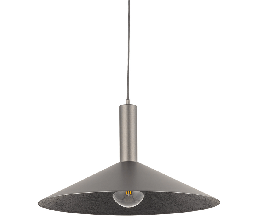 Srebrna lampa wisząca Hoshiko 50 cm nad ławę do salonu