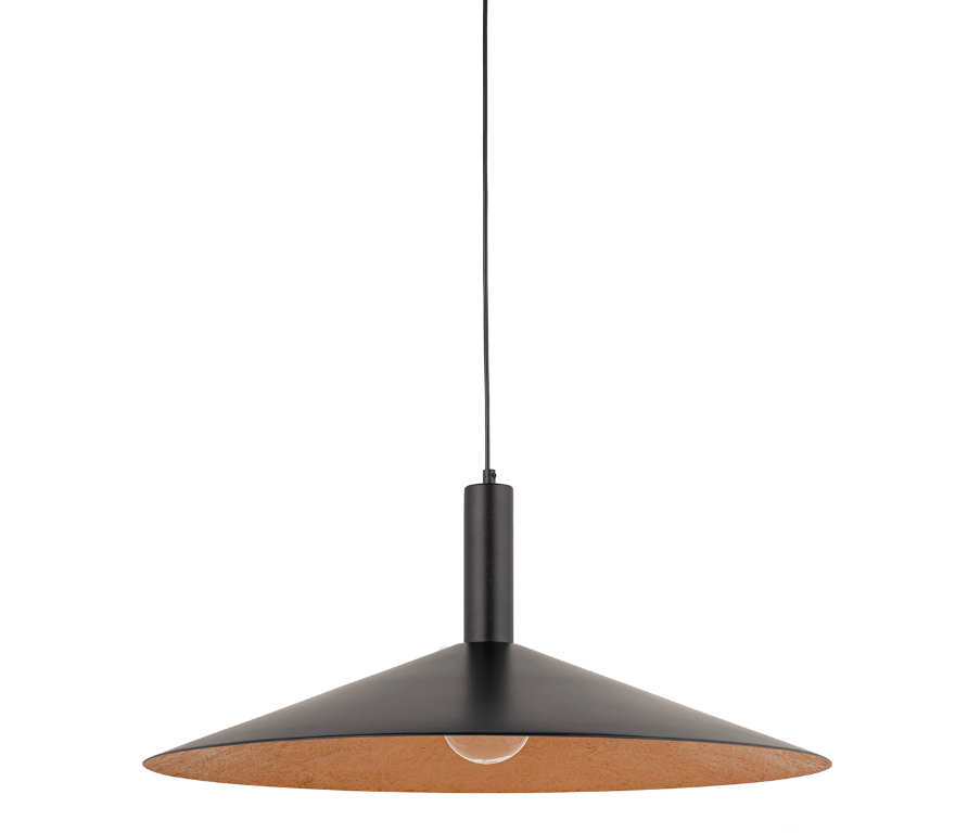 stozkowa lampa wiszaca hoshiko 70 cm czarna w stylu japandi