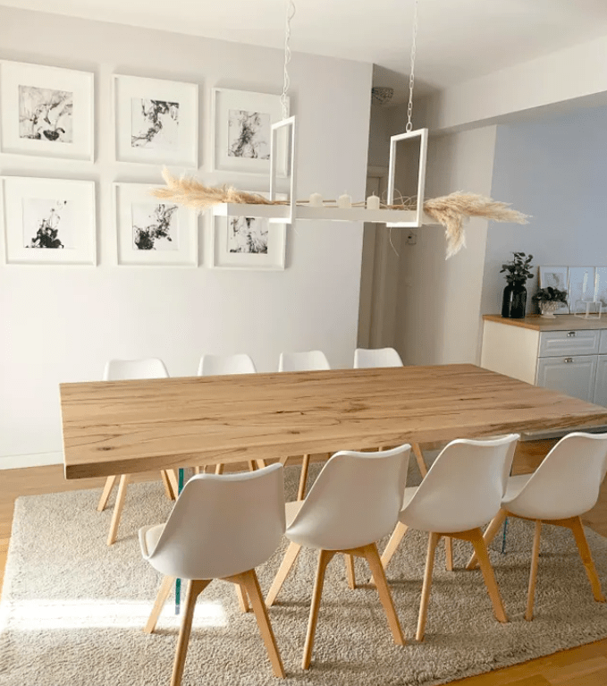 Wisząca biała lampa z półką na rośliny Tray, idealna do aranżacji w stylu boho