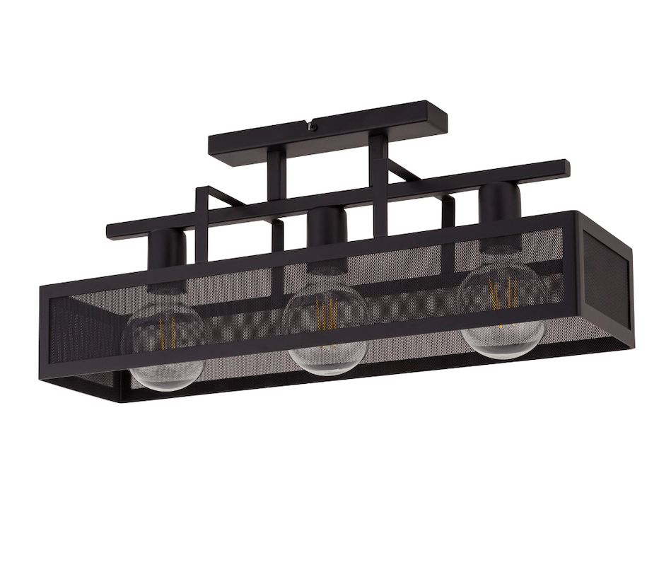 Żyrandol industrialny Noctra 3 - czarny