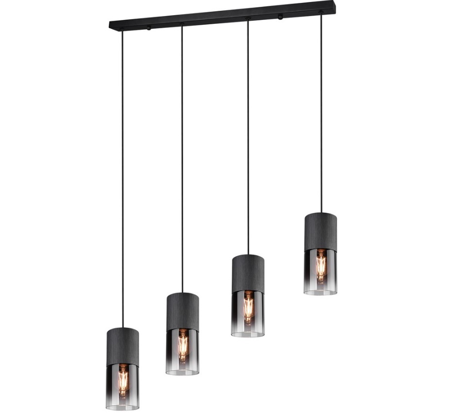 Czteropunktowa wisząca lampa szklana Robin do zawieszenia nad stołem