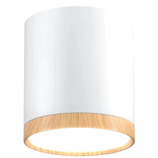 Sufitowa tuba aluminiowa Spike w kolorze brązowo-białym