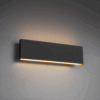 Antracytowy kinkiet LED Concha o płaskim designie, 2x6W