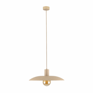 Beżowa, płaska lampa wisząca Astra 40 do zamontowania nad wyspą kuchenną