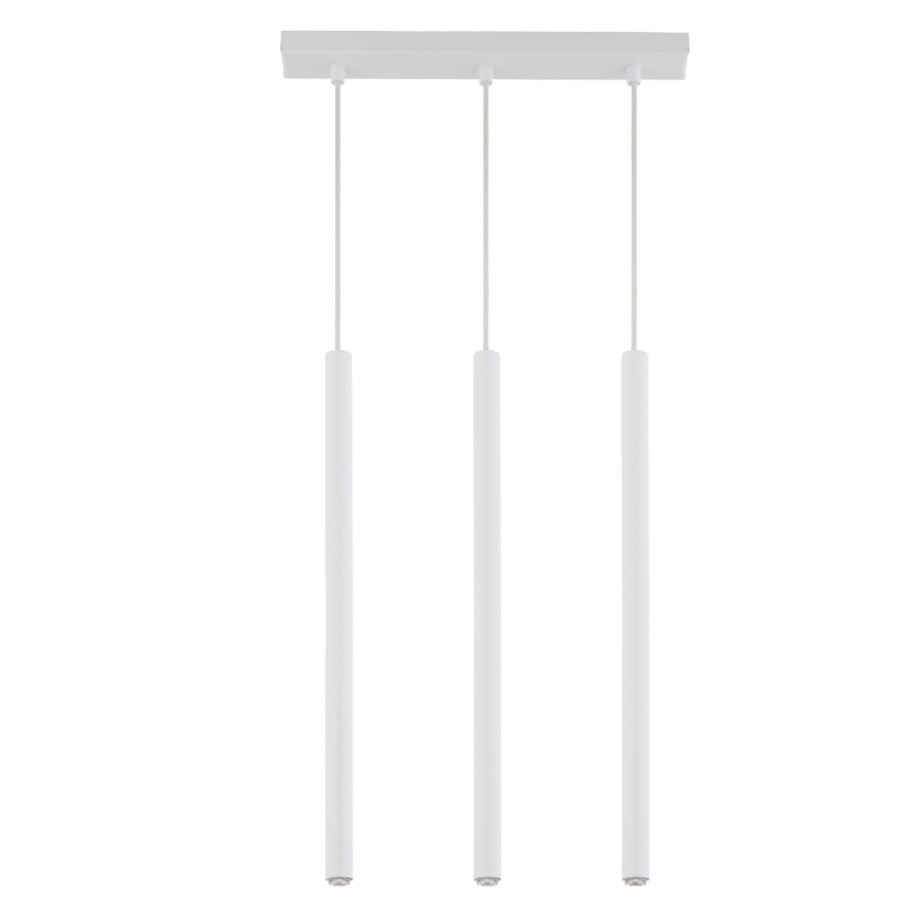 Biały zwis Filora 3 z tubami na listwie