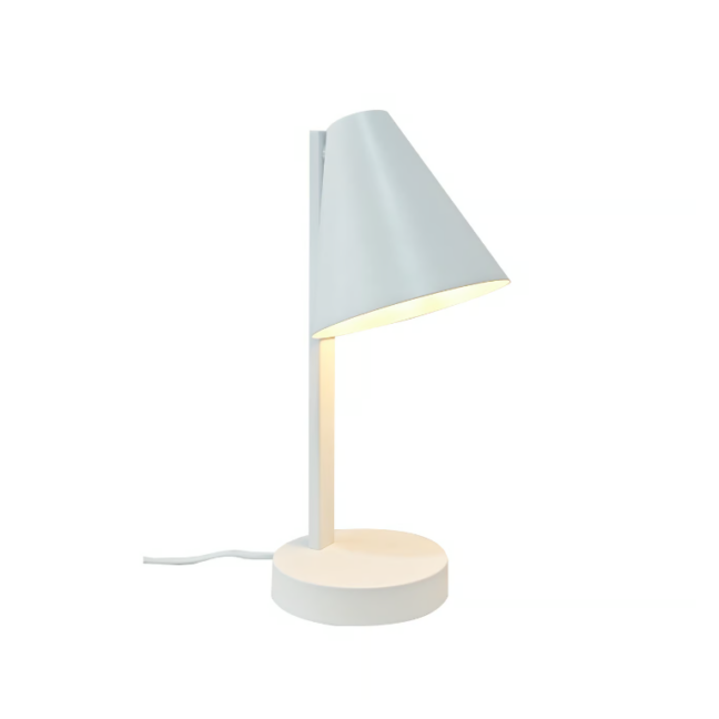 Regulowana biała lampka nocna Wilmer z portem USB-C
