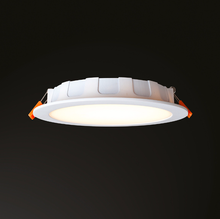 Biała podtynkowa oprawa łazienkowa CL KOS LED o średnicy 22,5 cm, stopniu ochrony IP44, mocy 24W i barwie światła 4000K