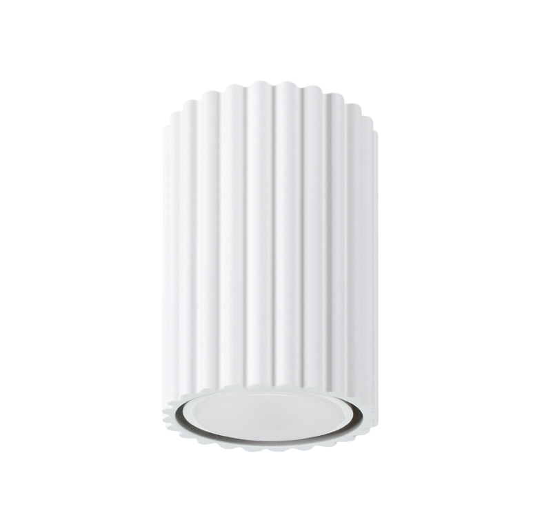 Nowoczesny spot sufitowy Karbon w białej tubie