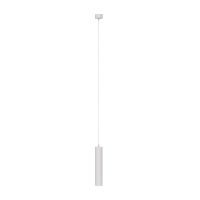 Wisząca lampa tuba w kolorze białym Focus od Maytoni