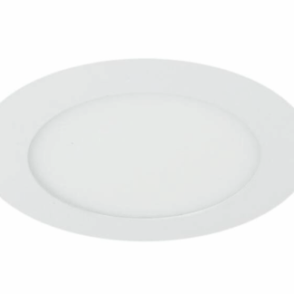 Białe, płaskie oczko LED Candis o średnicy 17 cm, mocy 9W i barwie światła 6500K