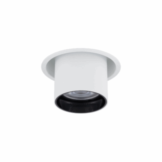 Biało-czarne podtynkowe oczko Mono Slide z możliwością chowania