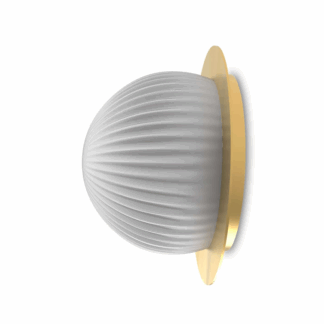 Elegancki kinkiet łazienkowy Roi w biało-złotej kolorystyce, idealny nad lustro