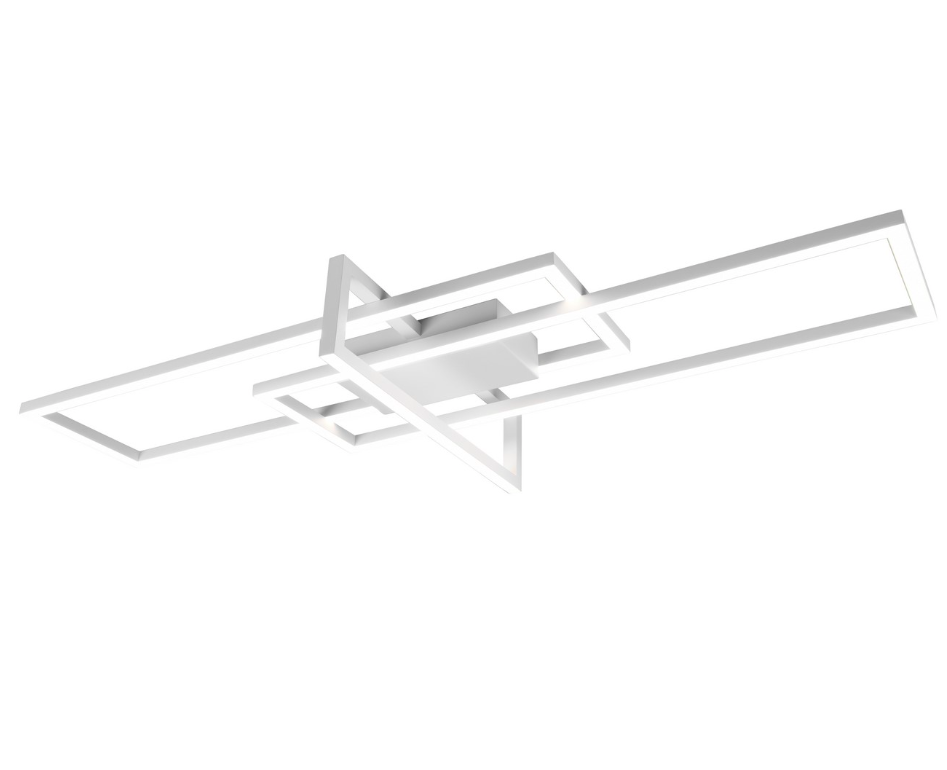 Duży biały plafon LED Salinas o mocy 34W i barwie światła 4000K