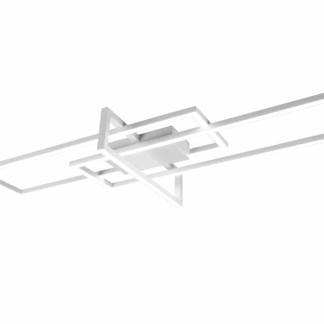 Duży biały plafon LED Salinas o mocy 34W i barwie 4000K