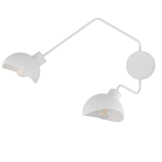 Biały podwójny kinkiet Nyxa 2 z ruchomymi ramionami