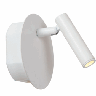 Kinkiet LED Jolijn w białym kolorze z portem USB-C i włącznikiem – nowoczesny minimalizm do sypialni