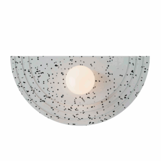 Biały kinkiet Regina w kropki, inspirowany wyglądem lastryko