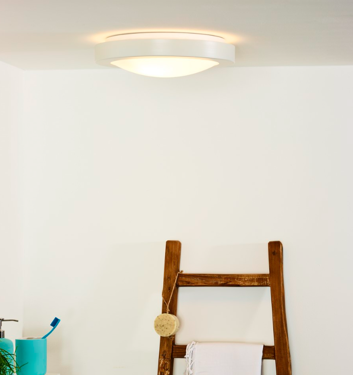 Plafon łazienkowy Fresh 35 cm w kolorze białym, klasa szczelności IP44