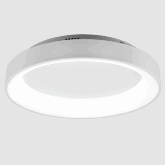 Biały plafon LED Girona 60 - 48W z pilotem i możliwością regulacji oświetlenia