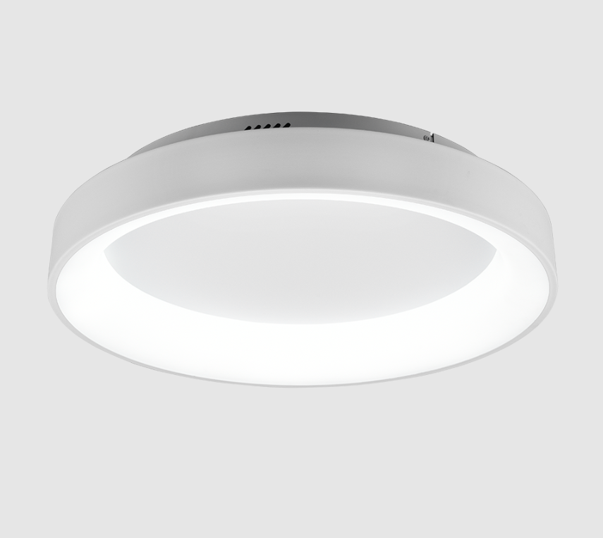 Biały plafon LED Girona 60 - 48W z pilotem i możliwością regulacji oświetlenia