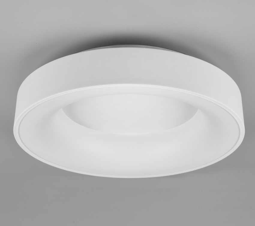 Biały sufitowy plafon LED Girona 45 o mocy 27W i barwie światła 4000K