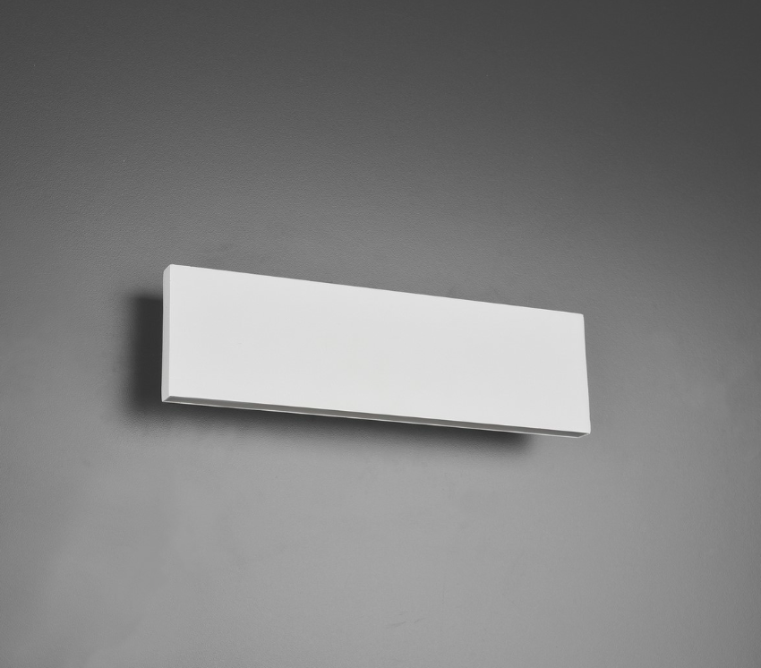 Nowoczesny biały kinkiet LED Concha o płaskim designie, idealny na schody