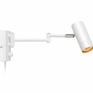 Biały kinkiet Torino od Markslojd z regulacją, idealny nad łóżko do sypialni