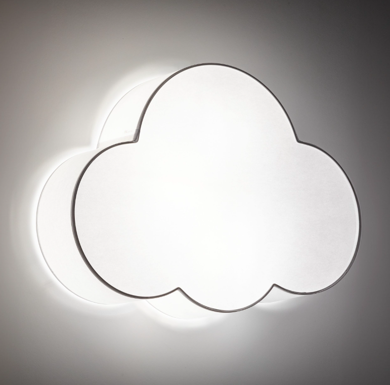 Biała dziecięca lampa wisząca Cloud 4 w kształcie chmurki