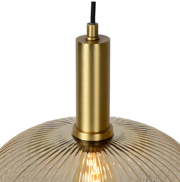 Lampa sufitowa Maloto 30 w bursztynowym odcieniu ze złotymi akcentami
