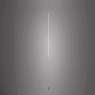 Delikatna wisząca lampa LED Vertic w białym kolorze z pośrednim odbiciem światła