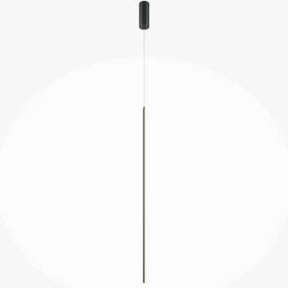 Smukła czarna lampa wisząca Halo LED 100 cm z bocznym oświetleniem