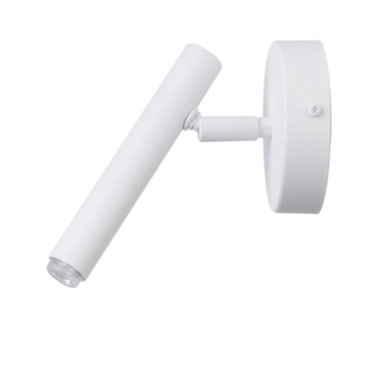 Filora – smukły kinkiet w kształcie tuby z regulowanym kloszem