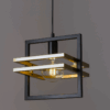 Nowoczesna wisząca lampa HexaBlock w kolorze czarnym