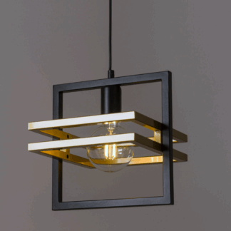 Nowoczesna wisząca lampa HexaBlock w kolorze czarnym