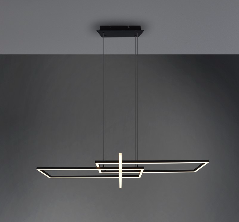 Czarna designerska lampa wisząca LED Salinas