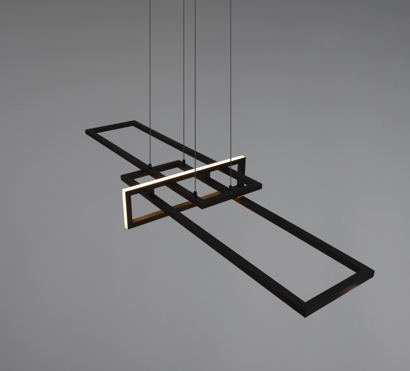 Czarna designerska lampa wisząca LED Salinas