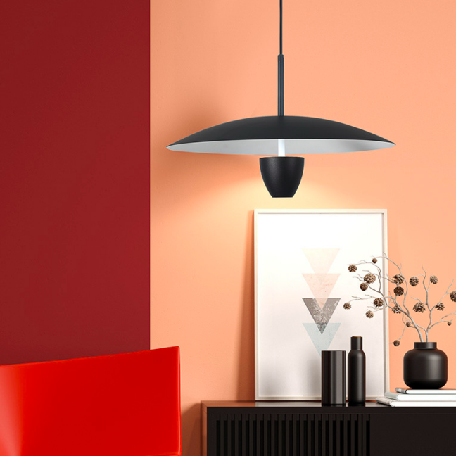 Nowoczesna czarna lampa wisząca UFO 39 LED CCT od Light Prestige