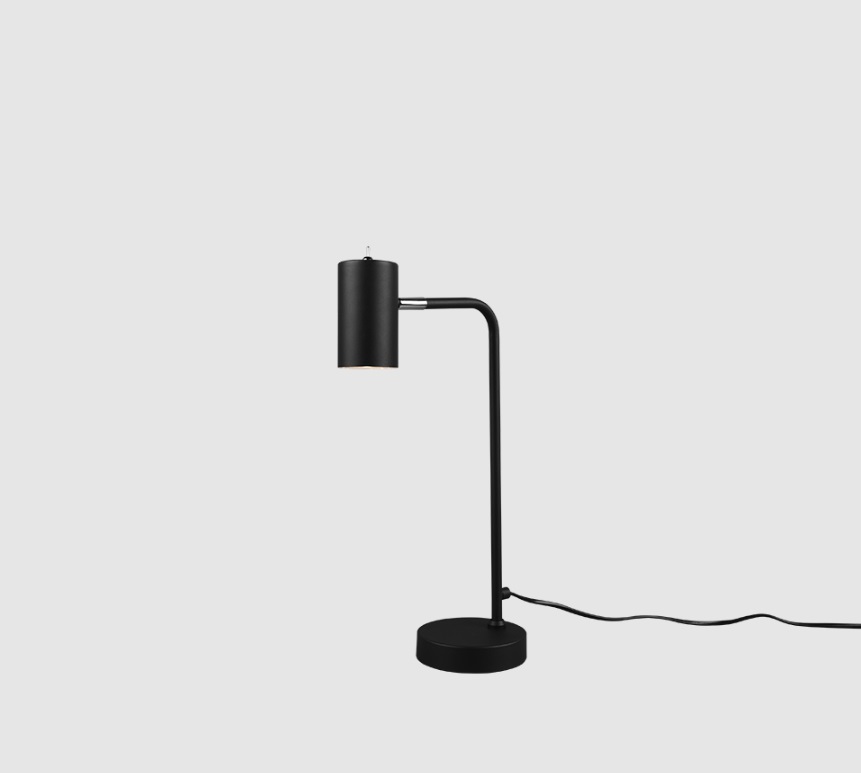 Czarna stołowa lampka Marley z regulowanym kloszem