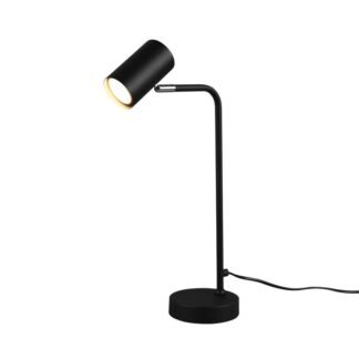 Czarna stołowa lampka Marley z regulowanym kloszem