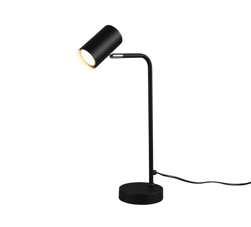 Czarna stołowa lampka Marley z regulowanym kloszem