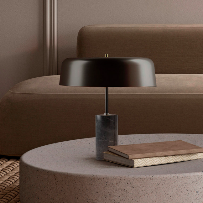 Elegancka lampa stołowa Romina z marmuru do salonu Robin