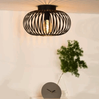 Plafon sufitowy Manuela 40 w kolorze czarnym – efektowne oświetlenie z dekoracyjnym światłem