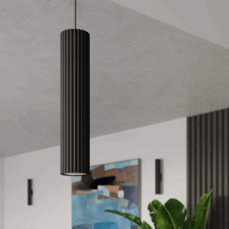 Nowoczesna wisząca tuba w kolorze czarnym nad wyspę Karbon