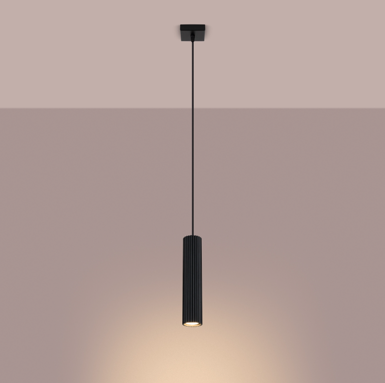 Nowoczesna wisząca tuba w kolorze czarnym nad wyspę Karbon