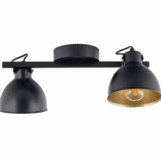 Industrialne czarne reflektory na listwie IronCube 2