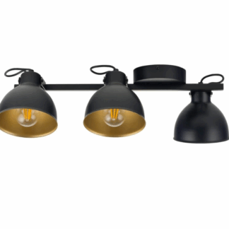 Loftowe czarne reflektory na szynie IronCube 3