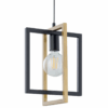Industrialna lampa wisząca LoftBlock w czarno-złotym kolorze