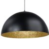 Nowoczesna wisząca lampa Sferoma 35 w eleganckim czarno-złotym wykończeniu
